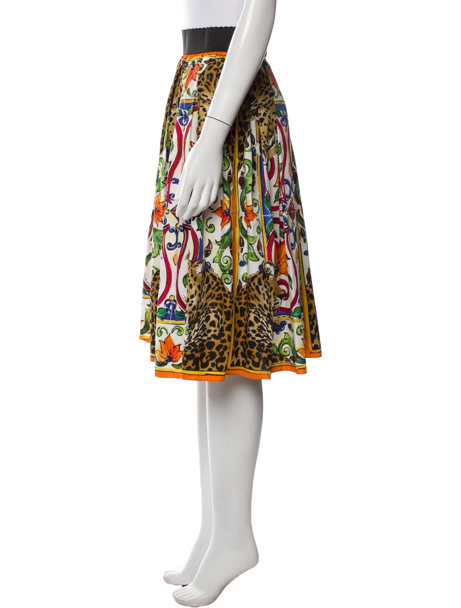 Dolce & Gabbana Printed Knee-Length Skirt